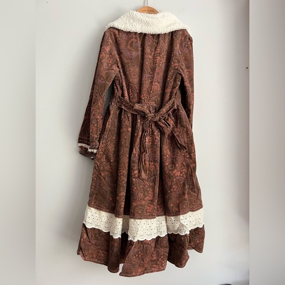 Y2K OshKosh B'gosh Brown and White Dress Winter Girls 7 - Picture 6 of 6